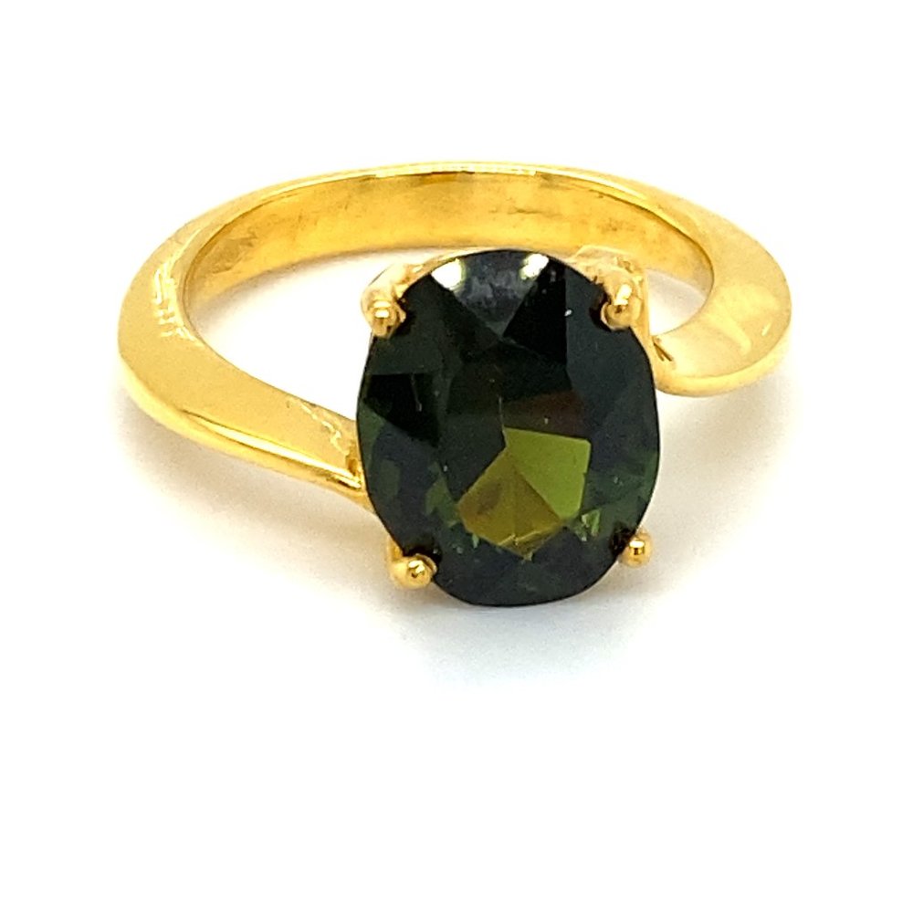 GIA Certified Chrome Tourmaline 3.57ct 18K Ring
